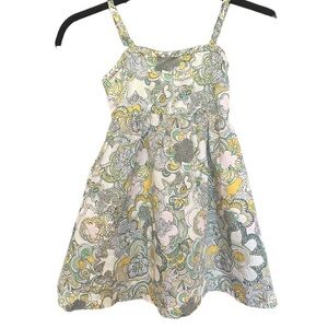 Liberty of London for Target girls floral dress green yellow size XS